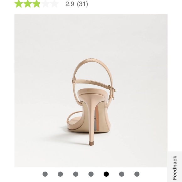 NWT SAM EDELMAN” Doran “ Strappy Open Toe Patent Leather Stiletto Heels Sandals - Picture 9 of 15